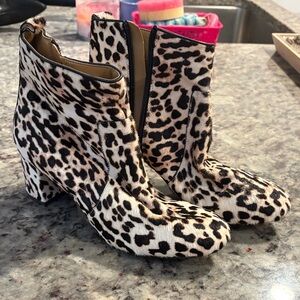 AEROSOLES Animal Print Ankle Boots
